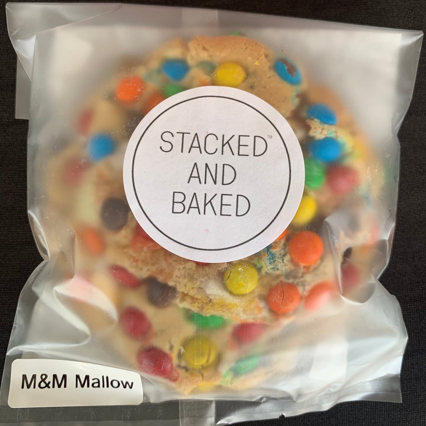 STACKED AND BAKED - NY STYLE COOKIES - STACKED COOKIE C - STACKED - M & M MARSHMALLOW