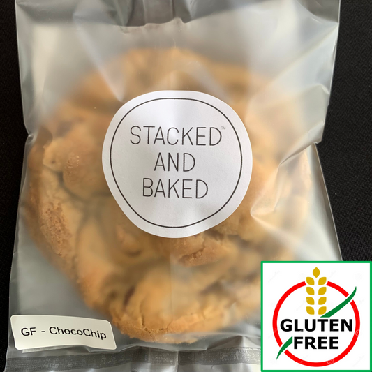 STACKED AND BAKED - NY STYLE COOKIES - STACKED COOKIE C - STACKED -  GLUTEN FREE - GLUTEN FREE COOKIE - GLUTEN FREE CHOCOLATE CHIP COOKIE