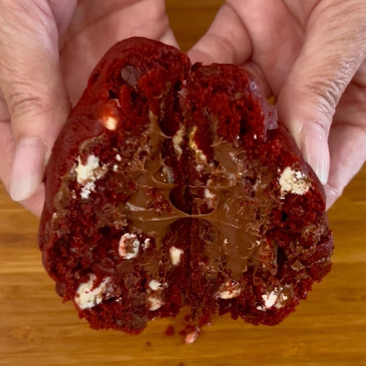 STACKED AND BAKED - NY STYLE COOKIES - STACKED COOKIE C - STACKED -  RED VELVET - NUTELLA