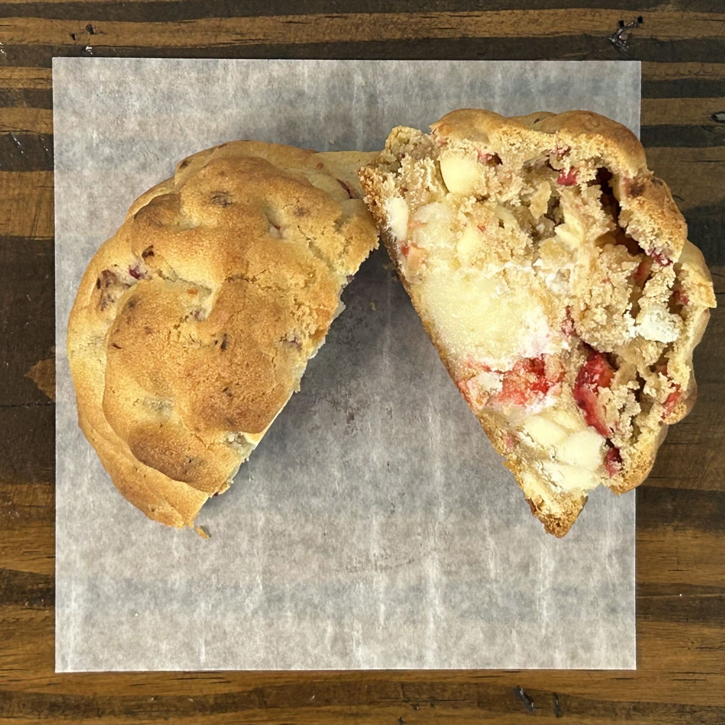 STACKED AND BAKED - NY STYLE COOKIES - STACKED COOKIES - STRAWBERRY - STRAWBERRY SHORTCAKE COOKIE